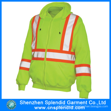 Wholesale Hoodies Work Safety Reflective Hoody with Zipper